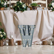 1.7 ft Lighted Metal Marquee Silver Light Up Letter