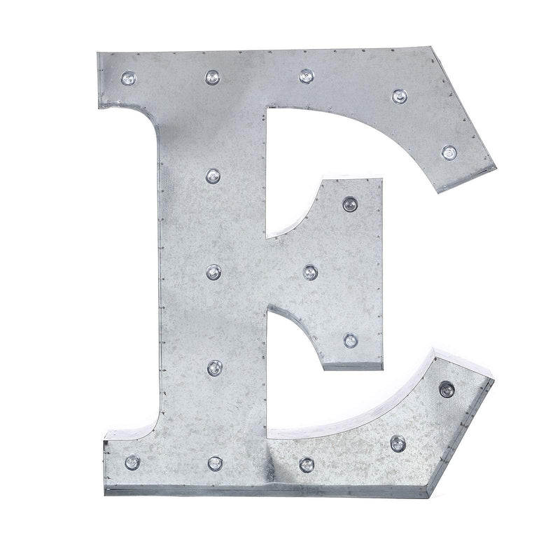 1.7 ft Lighted Metal Marquee Silver Light Up Letter WOD_METLTR01_20_E