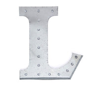 1.7 ft Lighted Metal Marquee Silver Light Up Letter WOD_METLTR01_20_L