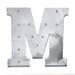 1.7 ft Lighted Metal Marquee Silver Light Up Letter WOD_METLTR01_20_M