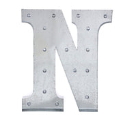 1.7 ft Lighted Metal Marquee Silver Light Up Letter WOD_METLTR01_20_N