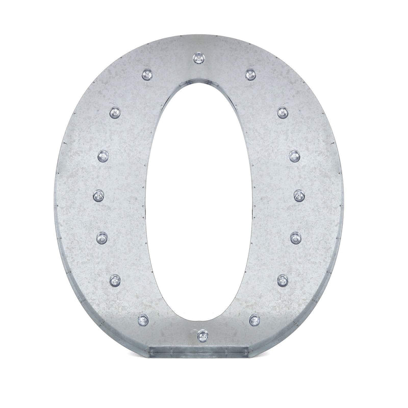 1.7 ft Lighted Metal Marquee Silver Light Up Letter WOD_METLTR01_20_O