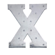 1.7 ft Lighted Metal Marquee Silver Light Up Letter WOD_METLTR01_20_X