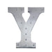 1.7 ft Lighted Metal Marquee Silver Light Up Letter WOD_METLTR01_20_Y