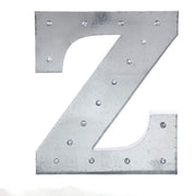 1.7 ft Lighted Metal Marquee Silver Light Up Letter WOD_METLTR01_20_Z