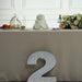 1.7 ft Lighted Metal Marquee Silver Light Up Numbers