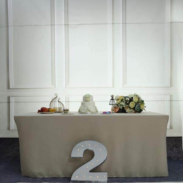 1.7 ft Lighted Metal Marquee Silver Light Up Numbers