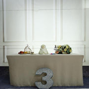 1.7 ft Lighted Metal Marquee Silver Light Up Numbers