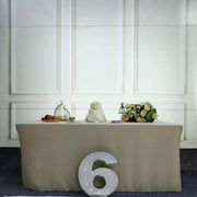 1.7 ft Lighted Metal Marquee Silver Light Up Numbers