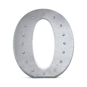 1.7 ft Lighted Metal Marquee Silver Light Up Numbers WOD_METLTR01_20_0