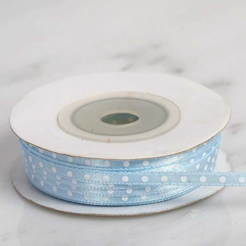 1/8" x 25 yards Single Side Satin Polka Dot Ribbon RIB_DOT0108_BLUE
