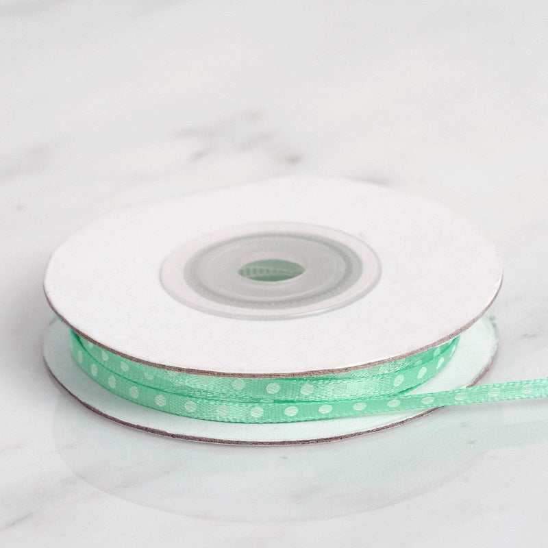 1/8" x 25 yards Single Side Satin Polka Dot Ribbon RIB_DOT0108_MINT