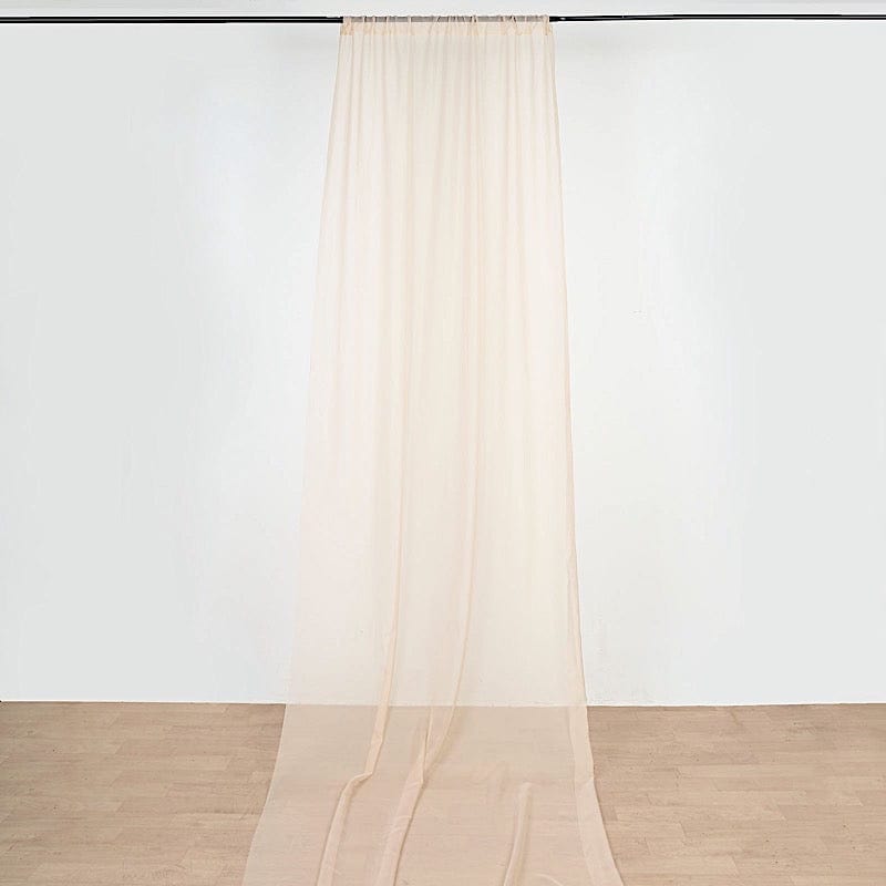 1 Panel 10 x 20 ft Premium Sheer Voile Ceiling Curtain Drape