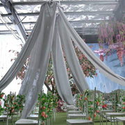 1 Panel 10 x 30 ft Premium Sheer Voile Ceiling Curtains Drapes CUR_PANORGZ_30_SILV