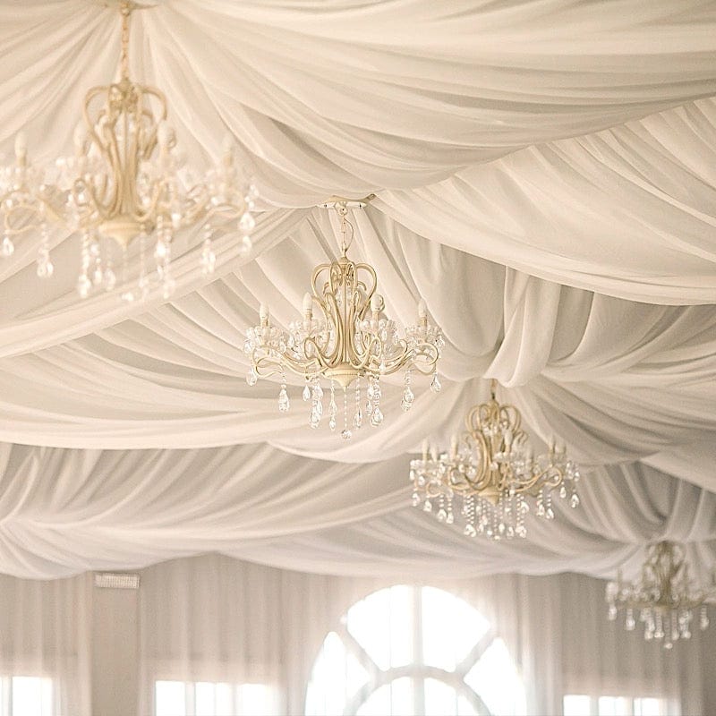1 Panel 10 x 40 ft Premium Sheer Voile Ceiling Curtains Drapes