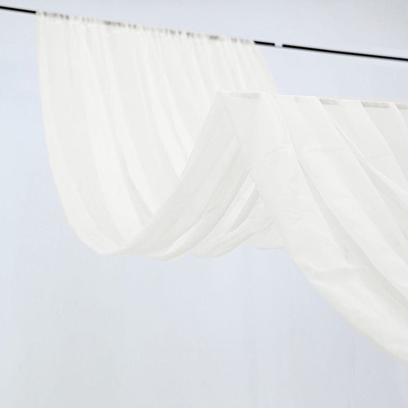 1 Panel 10 x 40 ft Premium Sheer Voile Ceiling Curtains Drapes