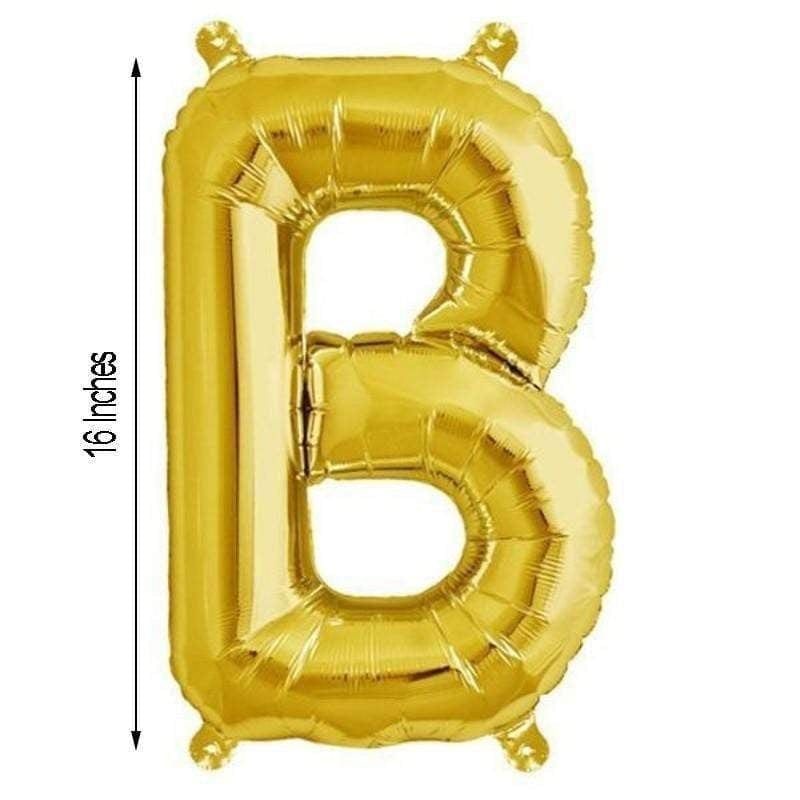 1 pc 16" Mylar Foil Balloon - Gold Letters