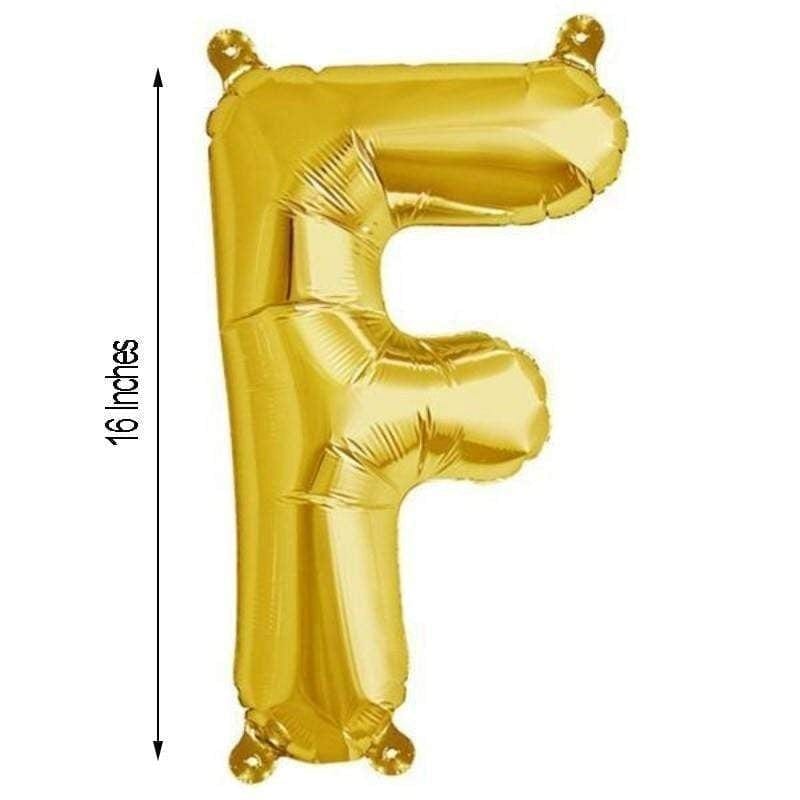 1 pc 16" Mylar Foil Balloon - Gold Letters