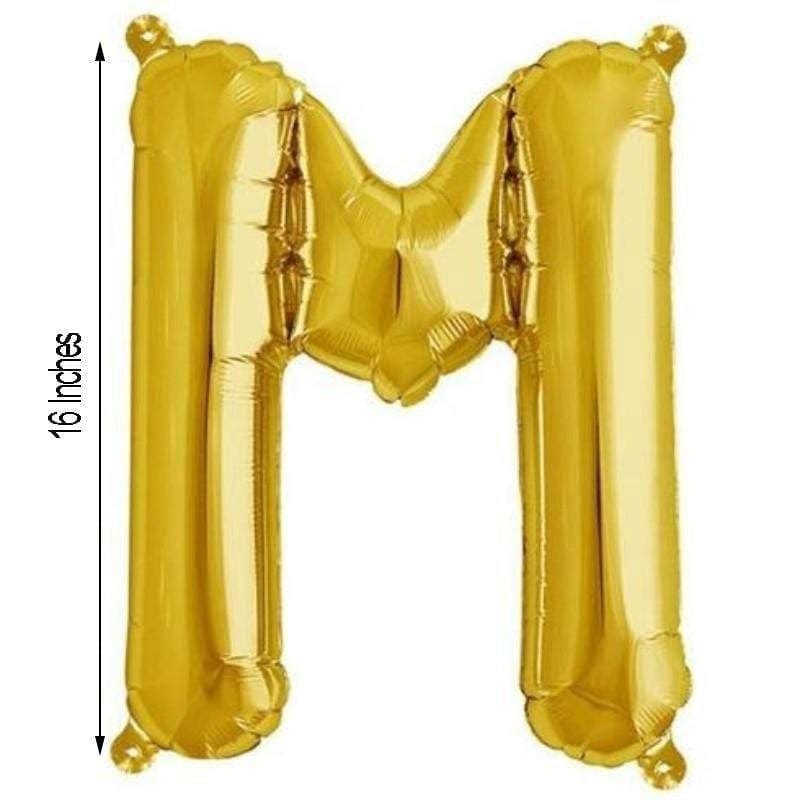 1 pc 16" Mylar Foil Balloon - Gold Letters