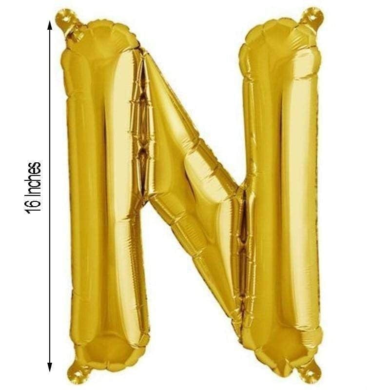 1 pc 16" Mylar Foil Balloon - Gold Letters