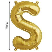 1 pc 16" Mylar Foil Balloon - Gold Letters