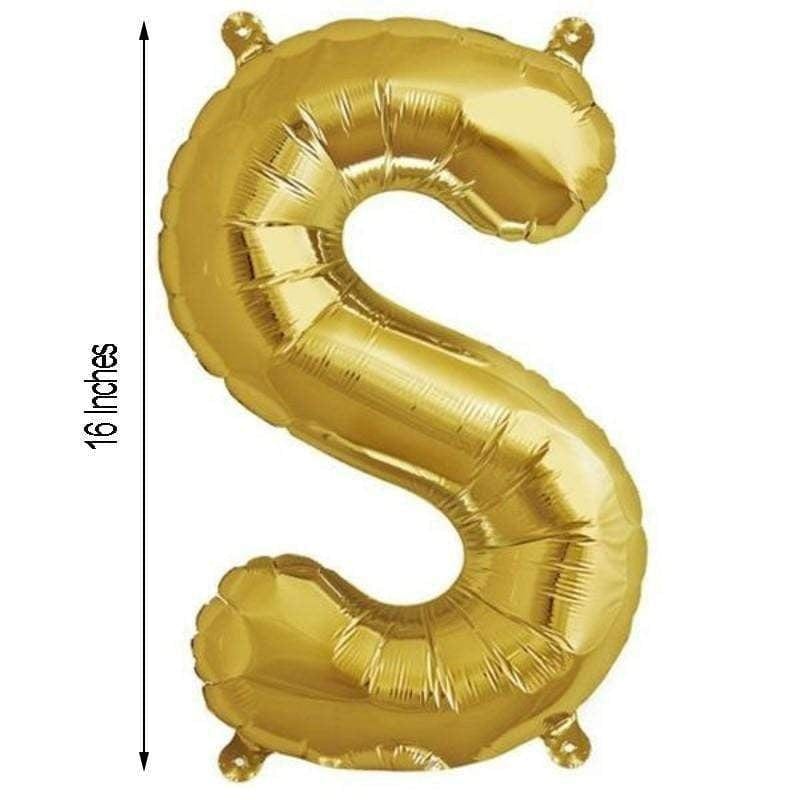 1 pc 16" Mylar Foil Balloon - Gold Letters