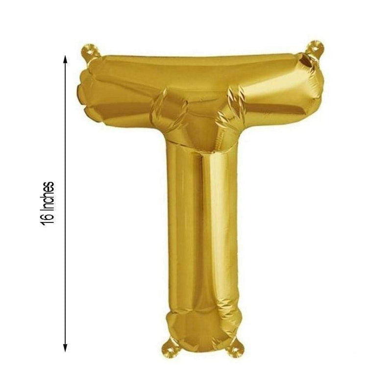 1 pc 16" Mylar Foil Balloon - Gold Letters