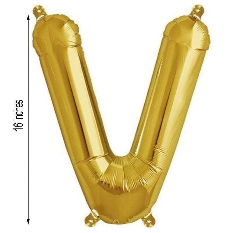 1 pc 16" Mylar Foil Balloon - Gold Letters