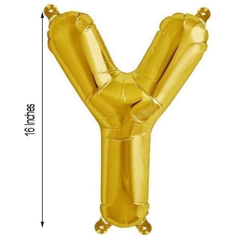 1 pc 16" Mylar Foil Balloon - Gold Letters