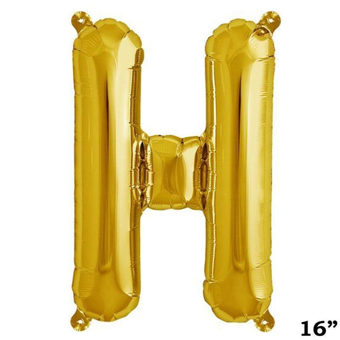 1 pc 16" Mylar Foil Balloon - Gold Letters BLOON_16GD_H