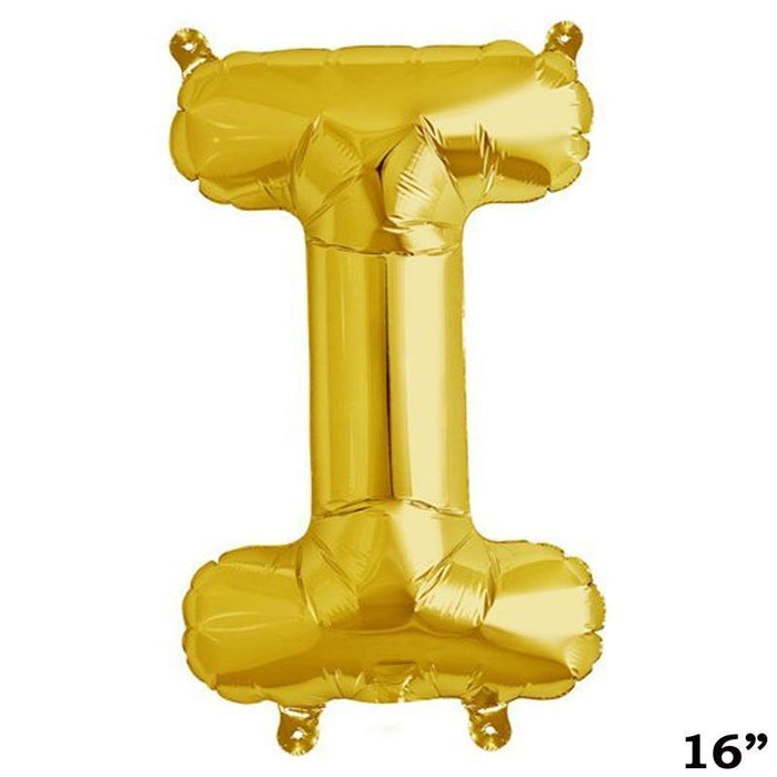 1 pc 16" Mylar Foil Balloon - Gold Letters BLOON_16GD_I