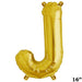 1 pc 16" Mylar Foil Balloon - Gold Letters BLOON_16GD_J