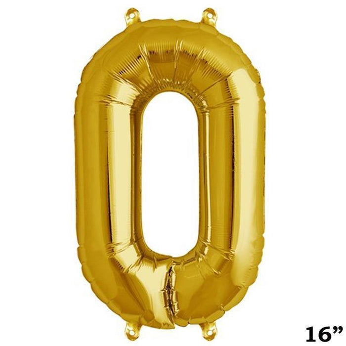 1 pc 16" Mylar Foil Balloon - Gold Letters BLOON_16GD_O