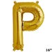 1 pc 16" Mylar Foil Balloon - Gold Letters BLOON_16GD_P