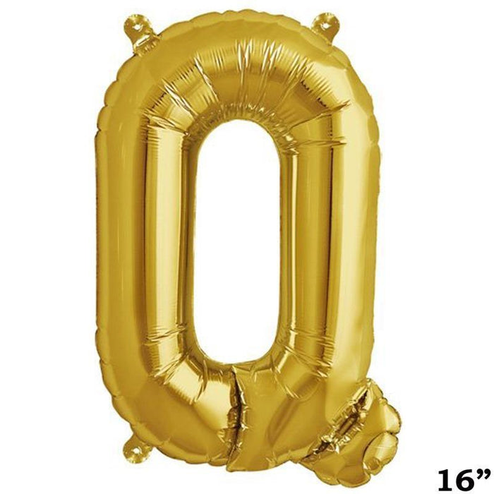 1 pc 16" Mylar Foil Balloon - Gold Letters BLOON_16GD_Q