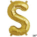 1 pc 16" Mylar Foil Balloon - Gold Letters BLOON_16GD_S