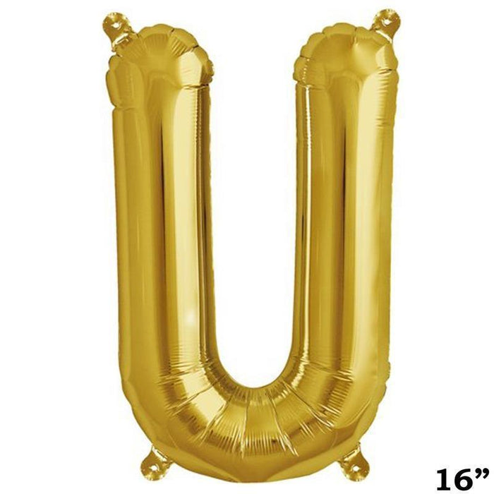 1 pc 16" Mylar Foil Balloon - Gold Letters BLOON_16GD_U