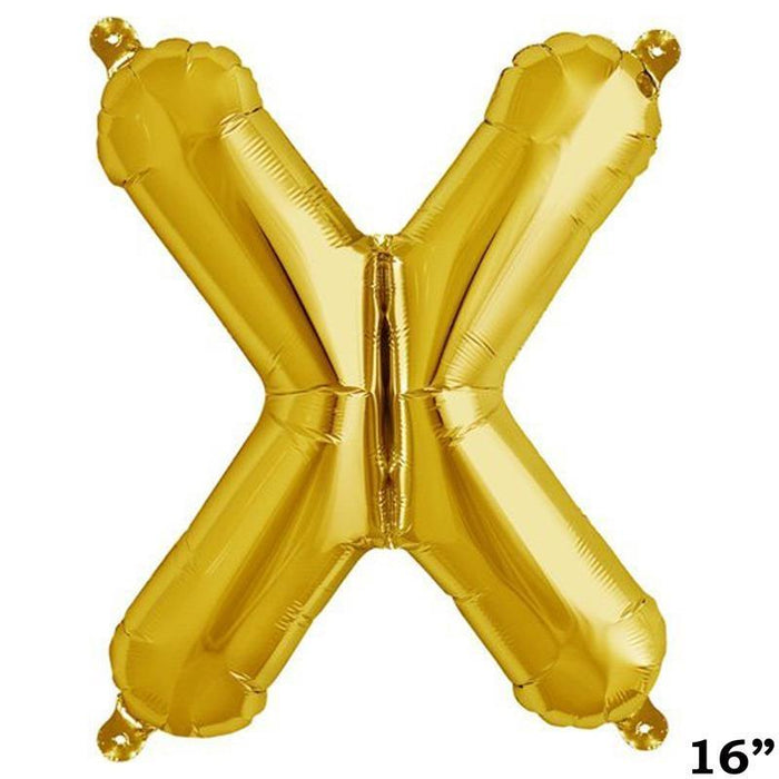 1 pc 16" Mylar Foil Balloon - Gold Letters BLOON_16GD_X