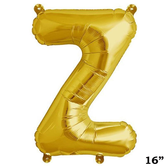 1 pc 16" Mylar Foil Balloon - Gold Letters BLOON_16GD_Z