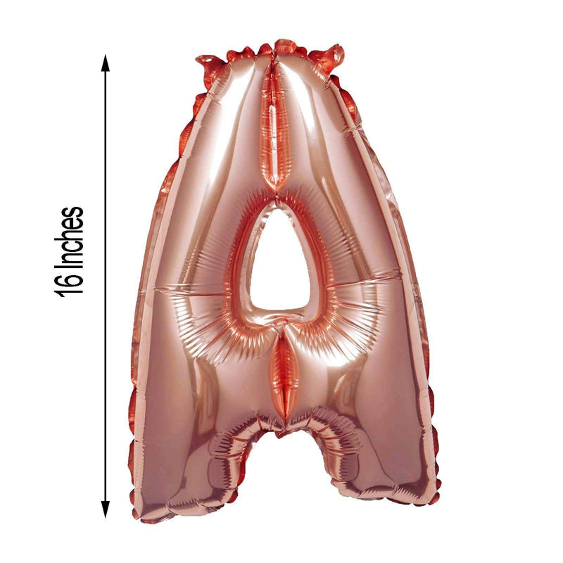 1 pc 16" Mylar Foil Balloon - Rose Gold Letters