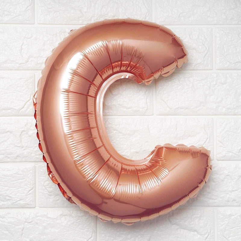 1 pc 16" Mylar Foil Balloon - Rose Gold Letters