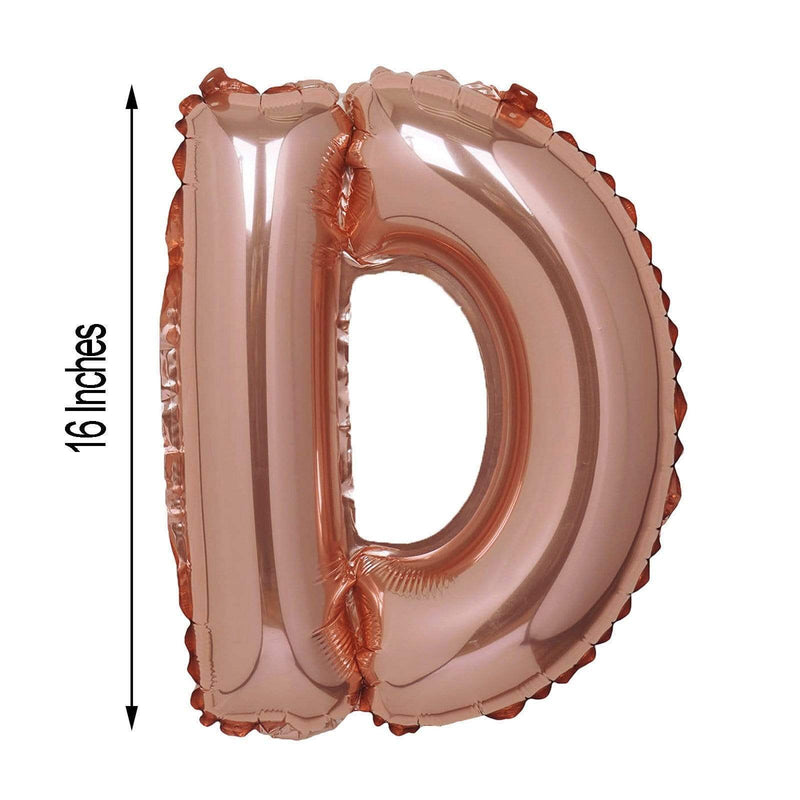 1 pc 16" Mylar Foil Balloon - Rose Gold Letters