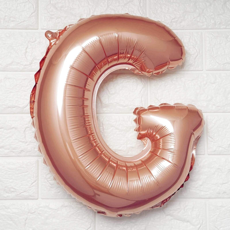 1 pc 16" Mylar Foil Balloon - Rose Gold Letters