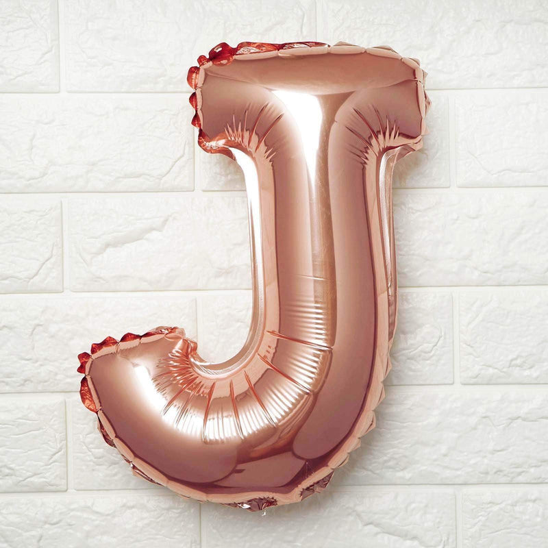 1 pc 16" Mylar Foil Balloon - Rose Gold Letters