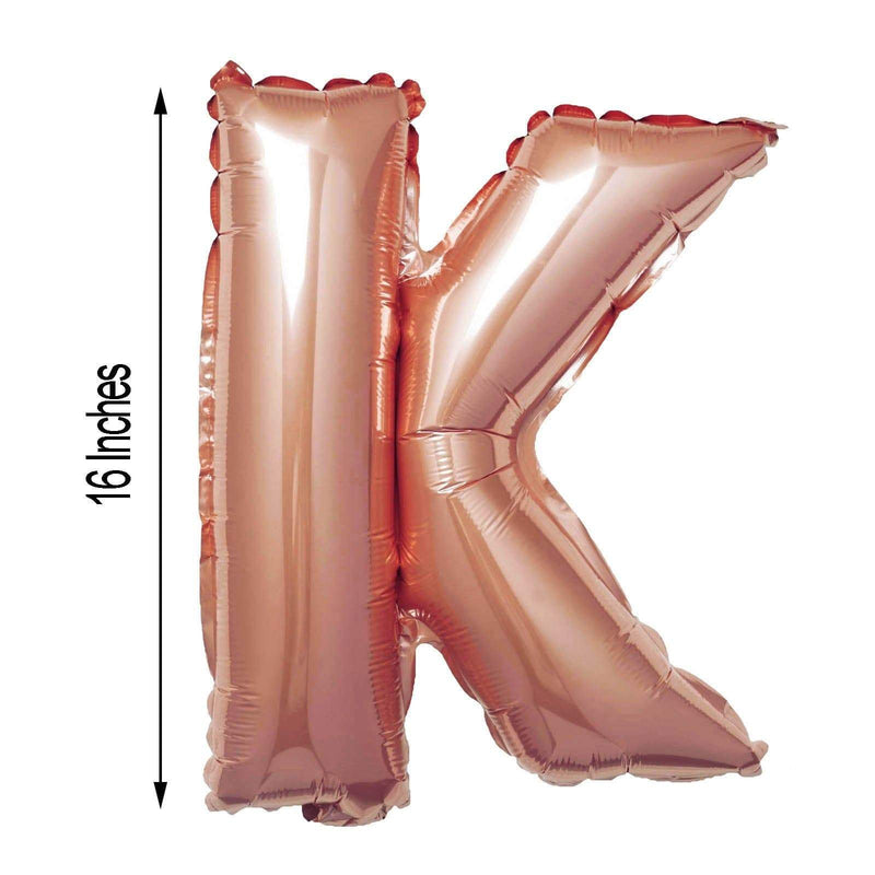 1 pc 16" Mylar Foil Balloon - Rose Gold Letters
