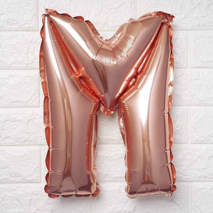 1 pc 16" Mylar Foil Balloon - Rose Gold Letters