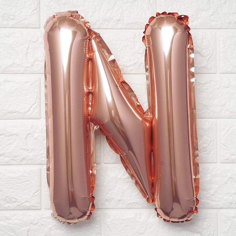 1 pc 16" Mylar Foil Balloon - Rose Gold Letters