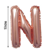 1 pc 16" Mylar Foil Balloon - Rose Gold Letters