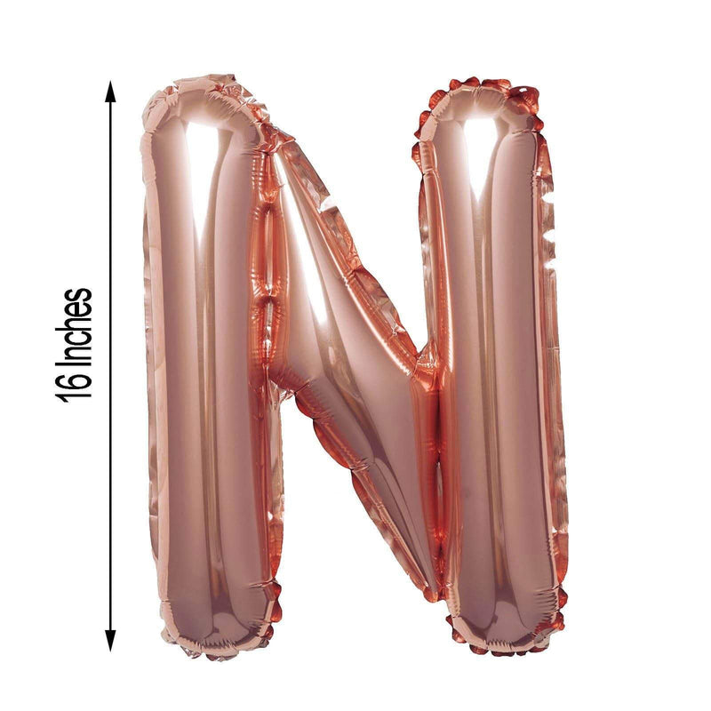 1 pc 16" Mylar Foil Balloon - Rose Gold Letters