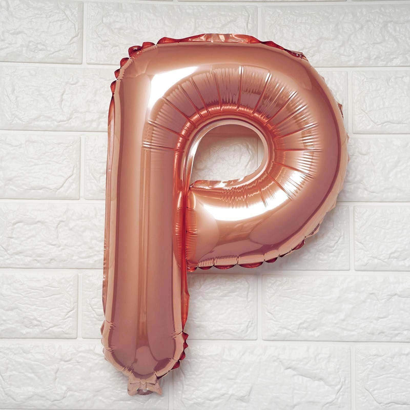 1 pc 16" Mylar Foil Balloon - Rose Gold Letters